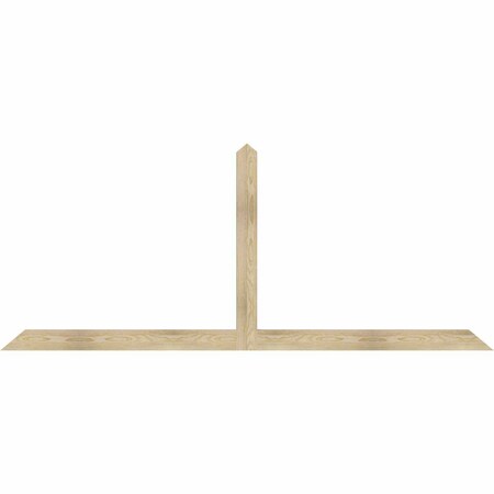 Ekena Millwork Portland Rough Sawn Timber Gable Bracket, Douglas Fir, 96"W x 40"H x 2"D x 4"F, 10/12 Pitch GBW096X40X0204POR00RDF
